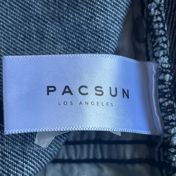 Pacsun Jean Skirt Womens Size 24 Blue Mini Striped - Picture 4 of 8